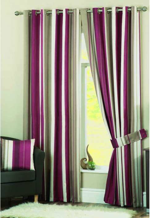 Unbranded Whitworth Claret Lined Eyelet Curtains