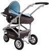 Unbranded Whizz 3 wheel stroller with seat pad and car seat: - Black/Grey