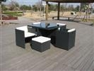 Unbranded Wicker Dining Set: 115 x 115 x 74 - Anthracite