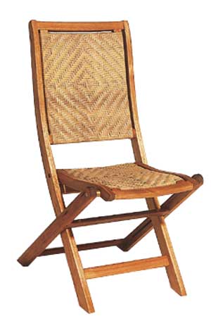 Wicker folding chair