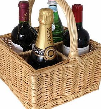 Unbranded Wicker Wine Basket: Four Bottle 3680CP