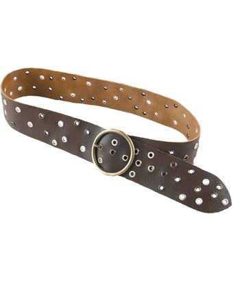 Punched and riveted, this leather belt has it all. Perfect for completing the look - great with dres