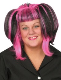 Unbranded Wig: Bad Fairy Black with Pink