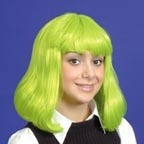 Wig - Cheerleader - Neon green