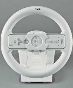 Unbranded Wii Compatible Steering Wheel with Stand