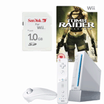 Unbranded Wii Console with Tomb Raider: Underworld