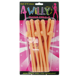 Unbranded Willy Drinking Straws