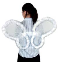 Wings White With Marabou Trim