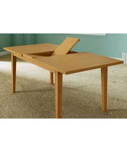 Fixed table top with Real Beech Finish and solid rubberwood legs.Size of table: (L)150, (W)90, (H)75