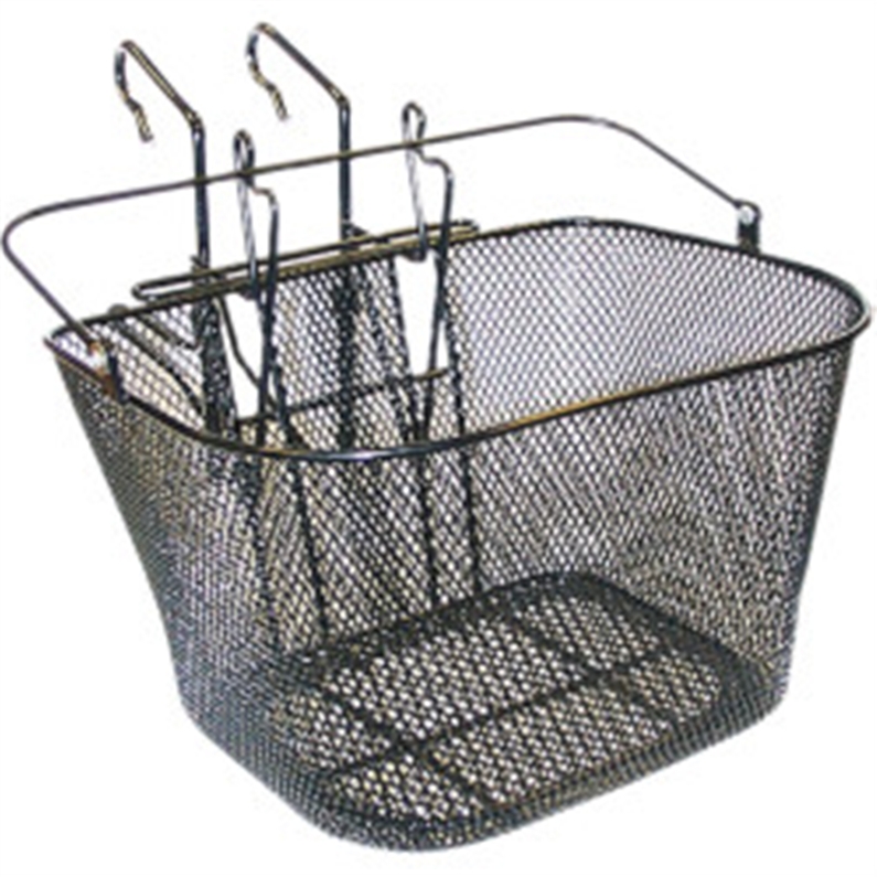 Wire Basket with Hook-On Bracket Black