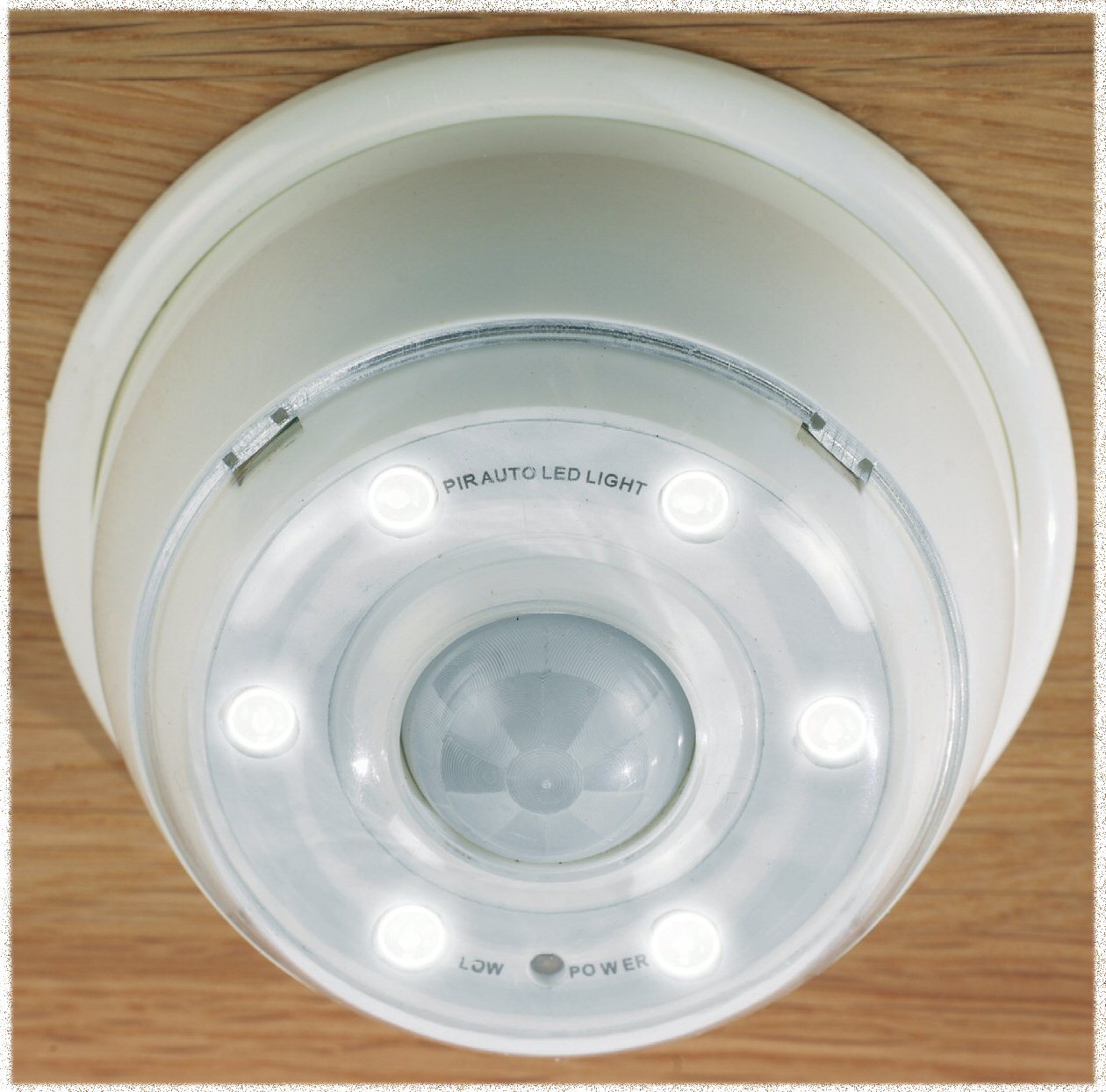 This motion activated PIR sensor light includes a 180 degree sensor that can detect movement up to t