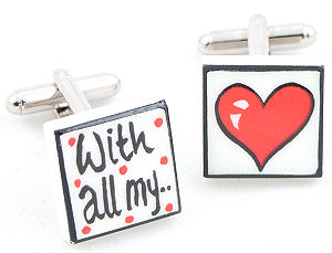 Unbranded With All My Heart Cufflinks