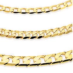Womens 9ct Solid Curb Chain