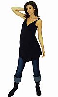 Womens Maternity Mock Wrap Front Tunic / Top