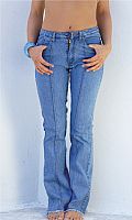 Womens Seamed Jeans