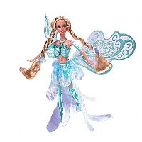 Barbie is a beautiful fairy with fluttering wings