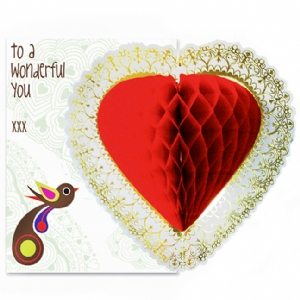 Unbranded Wonderful You - Romantic Card with Honeycomb