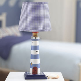 Unbranded Wooden Lighthouse Table Lamp