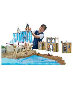 Wooden Pirate Playset
