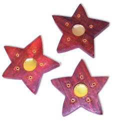 These gorgeous little wooden star holders are perfect for small places and they hold both cones and