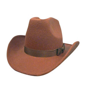 Wool Felt Cowboy hat, brown large