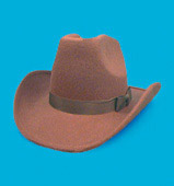 Wool Felt Cowboy hat, brown small