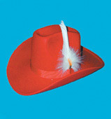 Wool Felt Cowboy hat, red small