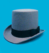 Wool Felt Top hat, grey large
