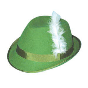 Wool Felt Tyrolean hat, green