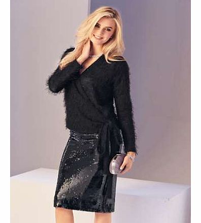 With long sleeves this wrap cardigan with a scattering of sequins is a great transitional piece and makes a perfect addition to your knitwear wardrobe. It has plenty of fashion appeal and the sequins add a good dose of glitz to your outfit.Kaleidosco
