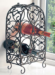 Wrought Iron 5 Bottle Wine Rack
