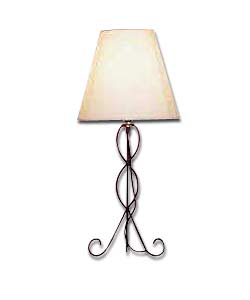 Wrought Iron Twist Table Lamp