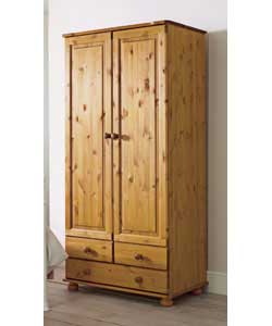 Wycombe 2-Door Plus 3-Drawer Wardrobe - Ready Assembled