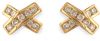 X-shaped diamond earrings