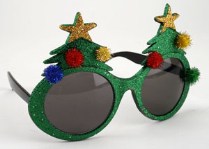 Christmas Sunglasses complete with trees, just the thing to make you stand out in the crowd, not for