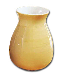 Yellow Ceramic Spinwash Vase