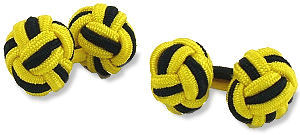 Unbranded Yellow Navy Knot Cufflinks
