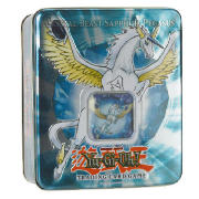 Yu-Gi-Oh! is a fun trading card game, stored in a tin, with 5 booster packs and an amazing secret ra