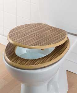 Zebrano Wood Toilet Seat