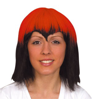 Unbranded Zena wig, black/red