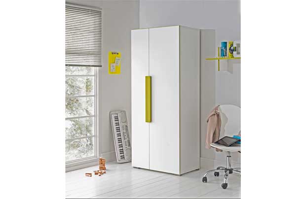 Unbranded Zest 2 Door Wardrobe - White