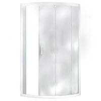 Dimensions: (W) 900 x (D) 900 x (H) 1850 mm (H2000 mm with tray), Semi frameless style in white