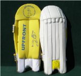 Upfrotn Cricket Academy UPFRONT Wicket Keeping Leg Guards - cricket leg pads, Mens