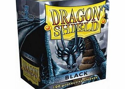 Upper Deck Dragon Shield 100 Deck Protectors in Box - Highest Quality Sleeves for Trading Cards - BLACK