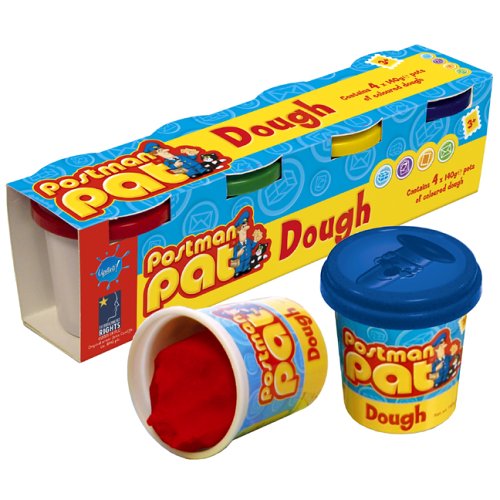 Postman Pat Dough Pots (4 Pots/Colours)