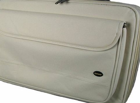 UPTREND  Stylish Ladies Laptop Bag Case Fits 15`` 15.6`` amp; 17`` - Beige Cream Camel