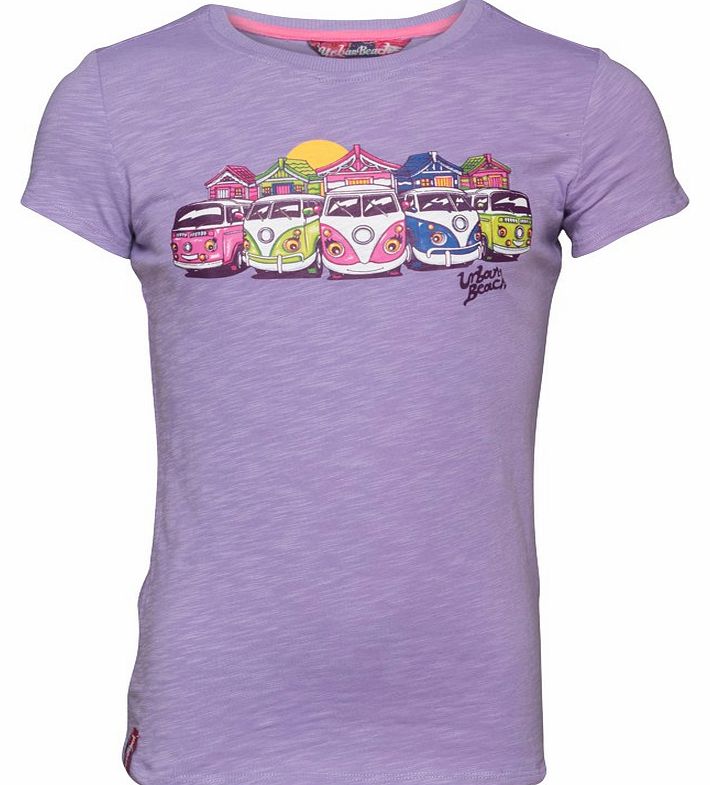 Urban Beach Girls Bus Club T-Shirt Purple