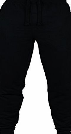 Urban Legacy New Mens Slim Fit Tracksuit Bottoms Skinny Jogging Joggers Sweat Pants Trousers (Medium (34-36`` Waist), Black)