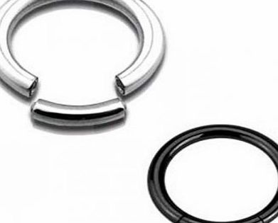 Urban Male Urban Body Jewellery Pair Of Surgical Stainless Steel Body Piercing Smooth Segment Rings 10mm