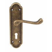 Ashworth Lock Door Handle Brass Effect